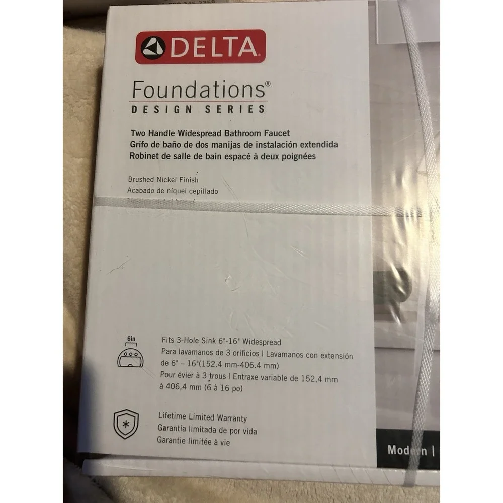 Delta Foundations Bathroom Faucet 35904LF-SS 2 Handle Widespread Bath